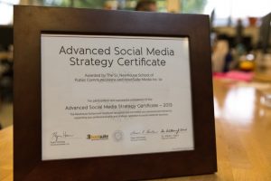 Advanced Social media strategy certificate