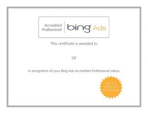 Bing Ads Accredited Profesional